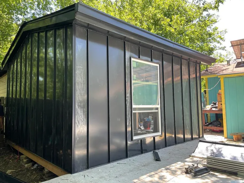 Black standing seam metal wall panels for Metal Roof Installation in Wabash